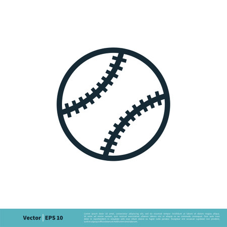 Softball, Baseball, Ball Icon Vector Logo Template Illustration Design. Vector EPS 10.のイラスト素材