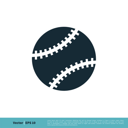 Softball, Baseball, Ball Icon Vector Logo Template Illustration Design. Vector EPS 10.のイラスト素材