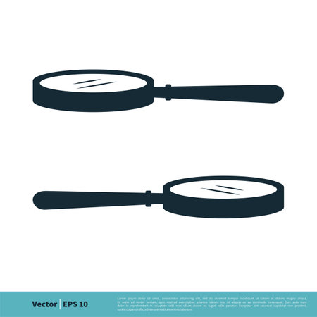 Magnifying Glass Icon Vector Logo Template Illustration Design. Vector EPS 10.のイラスト素材