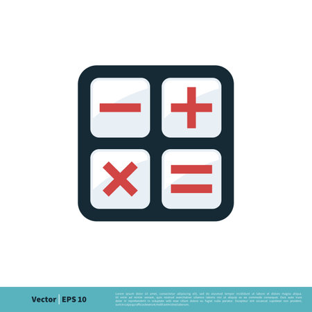 Calculator Stationery Icon Vector Logo Template Illustration Design. Vector EPS 10.のイラスト素材