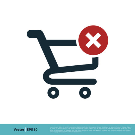 Trolley Cart Icon Vector Logo Template Illustration Design. Vector EPS 10.のイラスト素材