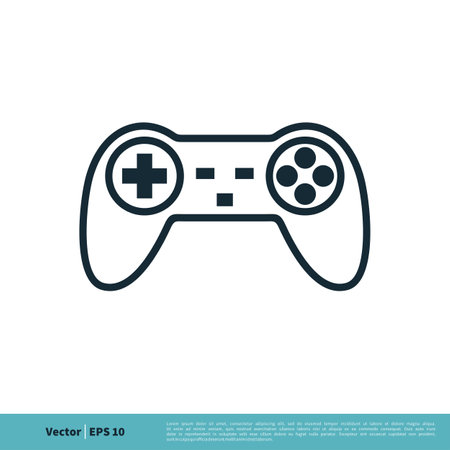 Game Joystick Icon Vector Logo Template Illustration Design. Vector EPS 10.のイラスト素材