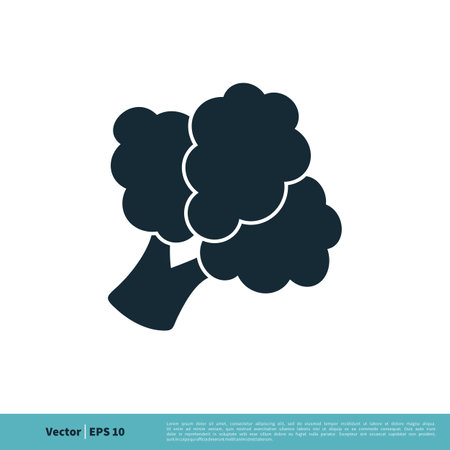 Broccoli - Vegetable Icon Vector Logo Template Illustration Design. Vector EPS 10.のイラスト素材