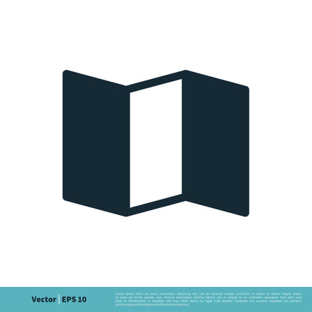 Brochure Paper Icon Vector Logo Template Illustration Design. Vector EPS 10.のイラスト素材