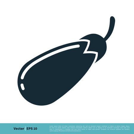 Eggplant - Vegetable Icon Vector Logo Template Illustration Design. Vector EPS 10.のイラスト素材