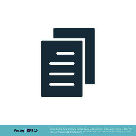 Paper Icon Vector Logo Template Illustration Design. Vector EPS 10.のイラスト素材