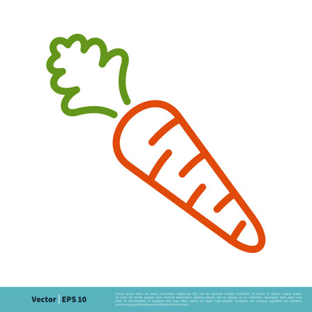 Carrot - Vegetable Icon Vector Logo Template Illustration Design. Vector EPS 10.のイラスト素材