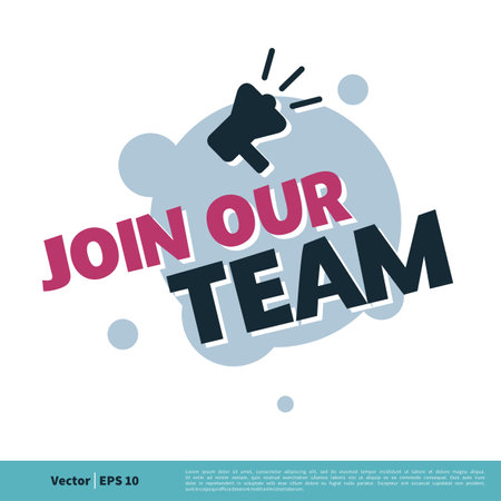 Join Our Team Letter Vector Template Illustration Design. Vector EPS 10.のイラスト素材