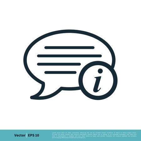 Speech Bubble Information Icon Vector Logo Template Illustration Design. Vector EPS 10.のイラスト素材