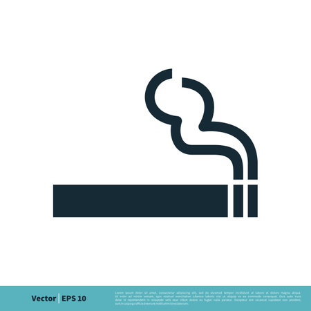 Smoke Area Icon Vector Logo Template Illustration Design. Vector EPS 10.のイラスト素材
