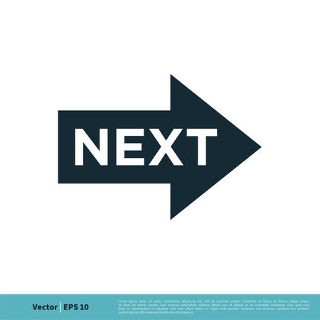 Next / Exit Arrow Icon Vector Logo Template Illustration Design. Vector EPS 10.のイラスト素材