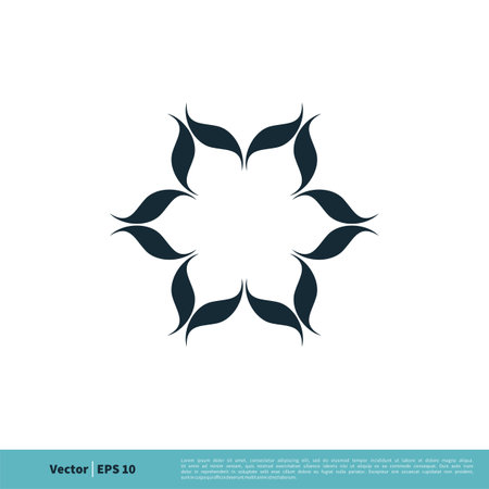 Abstract Ornament Shape Icon Vector Logo Template Illustration Design. Vector EPS 10.のイラスト素材