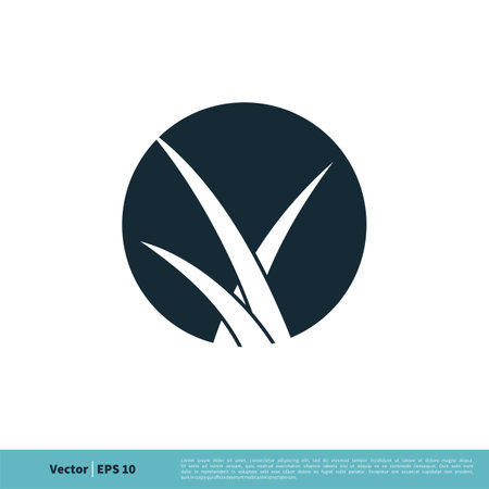Grass Plant Icon Vector Logo Template Illustration Design. Vector EPS 10.のイラスト素材