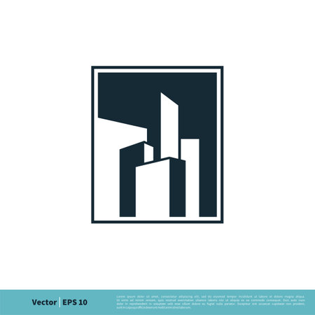 Building Town Icon Vector Logo Template Illustration Design. Vector EPS 10.のイラスト素材