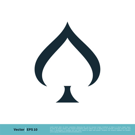 Spade of Poker Card Icon Vector Logo Template Illustration Design. Vector EPS 10.のイラスト素材