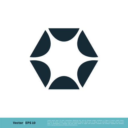 Star Hexagon Icon Vector Logo Template Illustration Design. Vector EPS 10.のイラスト素材