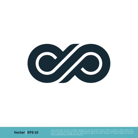 Infinity, Infinite, Endless Symbol Icon Vector Logo Template Illustration Design. Vector EPS 10.のイラスト素材