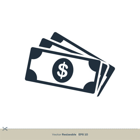 Money Icon Vector Logo Template Illustration Design. Vector EPS 10.のイラスト素材