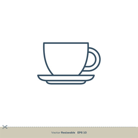 Cup Icon Vector Logo Template Illustration Design. Vector EPS 10.のイラスト素材