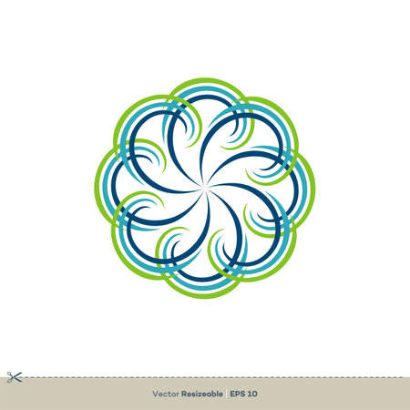 Abstract Flower Vector Logo Template Illustration Design. Vector EPS 10.のイラスト素材