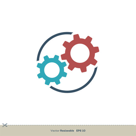 Gear Vector Logo Template Illustration Design. Vector EPS 10.のイラスト素材