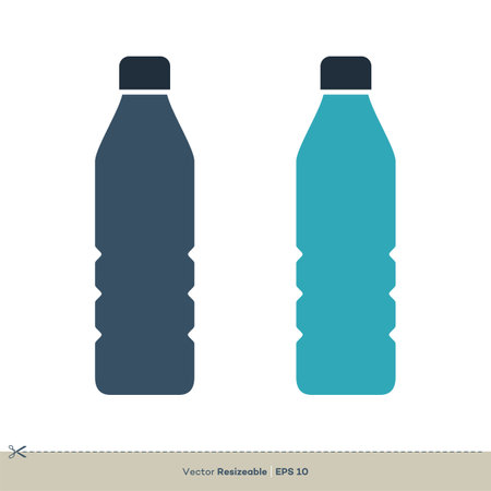 Plastic Bottle Icon Vector Logo Template Illustration Design. Vector EPS 10.のイラスト素材