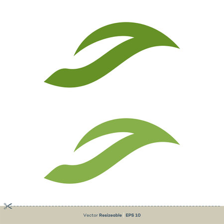 Green Leaf Vector Logo Template Illustration Design. Vector EPS 10.のイラスト素材