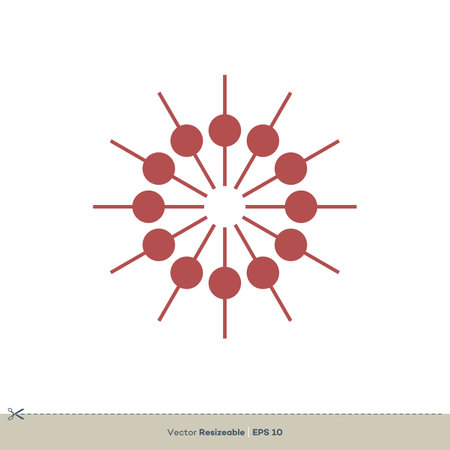 Circle Star Flower Ornamental Logo Template Illustration Design. Vector EPS 10.のイラスト素材