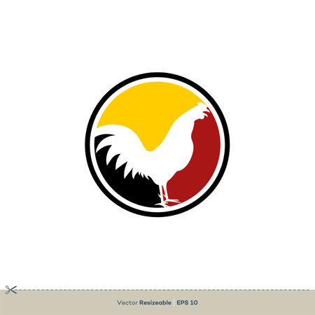 Rooster Cock Logo Template Illustration Design. Vector EPS 10.のイラスト素材