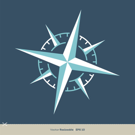 Compass Rose Logo Template Illustration Design. Vector EPS 10.のイラスト素材
