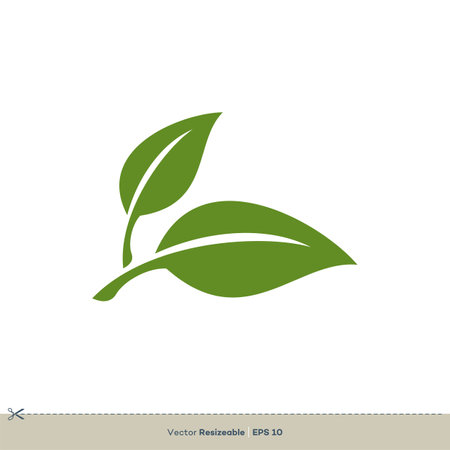 Green Leaves Vector Logo Template Illustration Design. Vector EPS 10.のイラスト素材