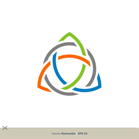Trinity Celtic Ornamental Logo Template Illustration Design. Vector EPS 10.のイラスト素材
