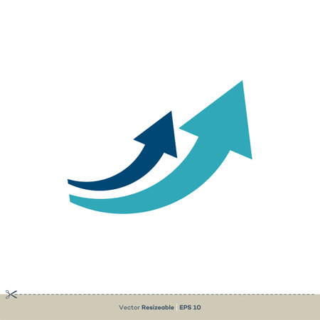 Arrow Vector Logo Template vector design Illustration Design. Vector EPS 10.のイラスト素材