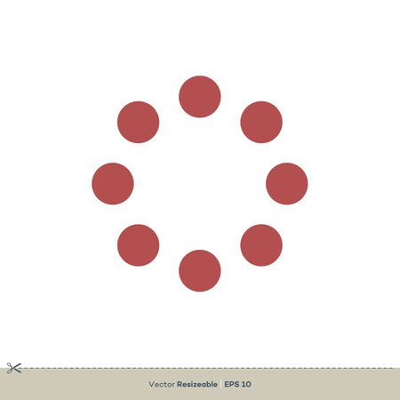 Red Dots Circle Logo Template Illustration Design. Vector EPS 10.のイラスト素材