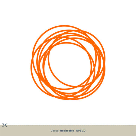 Abstract Circle Lines Logo Template Illustration Design. Vector EPS 10.のイラスト素材