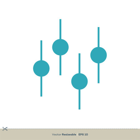 Teal Candle Stick Logo Template Illustration Design. Vector EPS 10.のイラスト素材