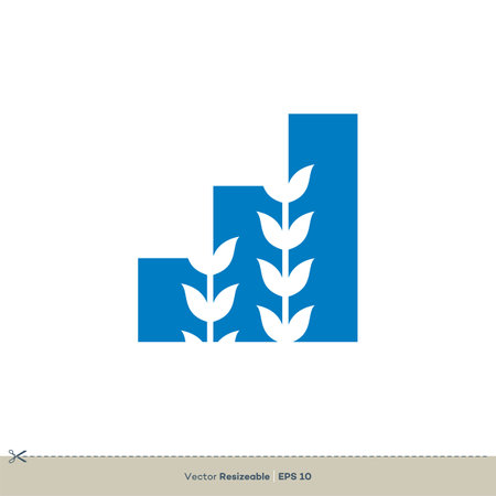 Wheat Stock Exchange Vector Logo Template Illustration Design. Vector EPS 10.のイラスト素材