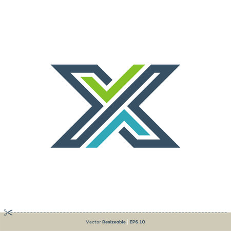 Letter X vector Logo Template Illustration Design. Vector EPS 10.のイラスト素材