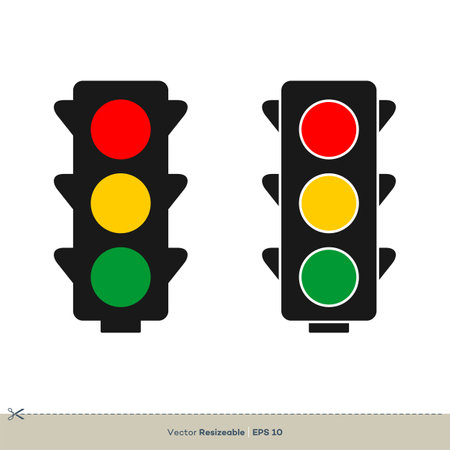 Traffic Light Vector Template Illustration Design. Vector EPS 10.のイラスト素材