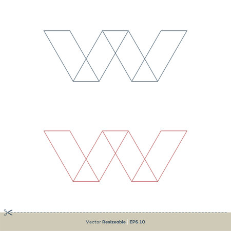 Letter W Logo Template Illustration Design. Vector EPS 10.のイラスト素材