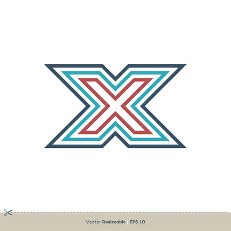 Letter X vector Logo Template Illustration Design. Vector EPS 10.のイラスト素材