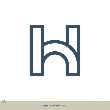 Letter H vector Logo Template illustration designのイラスト素材