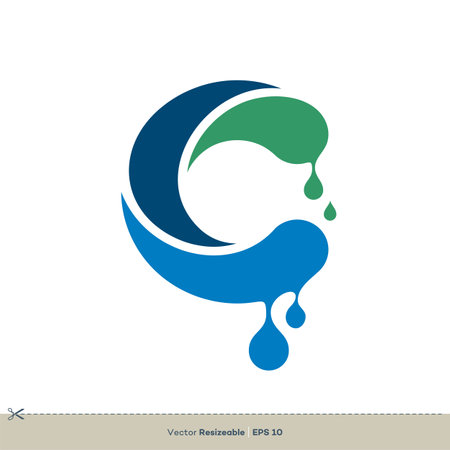 C Letter Vector Icon Logo Template Flat Designのイラスト素材