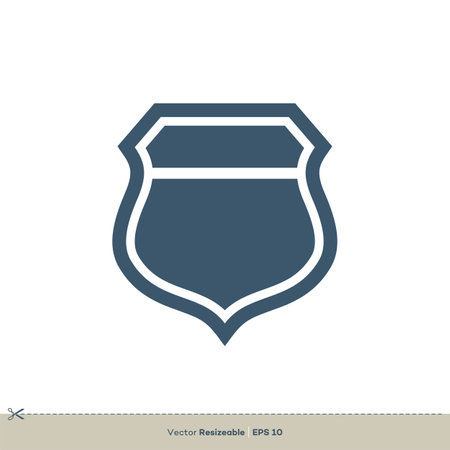 Shield Icon Vector Logo Template Illustration Designのイラスト素材