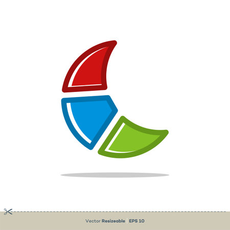 Colorful Moon Vector Logo Template Illustration Designのイラスト素材