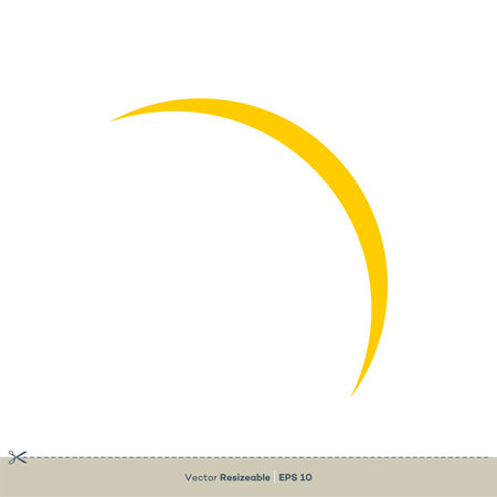 Solar Eclipse Vector Logo Template Illustration Designのイラスト素材