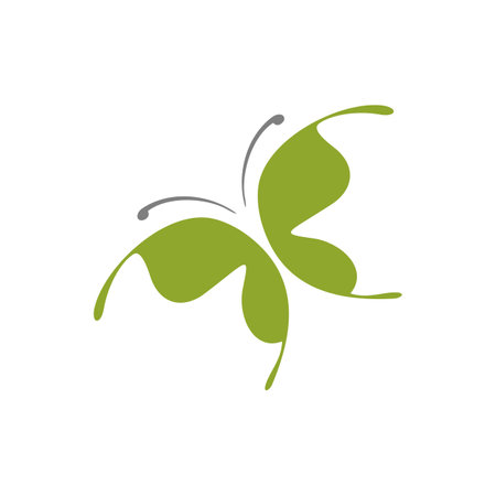 Green Butterfly Logo Template Illustration Design. Vector EPS 10.のイラスト素材