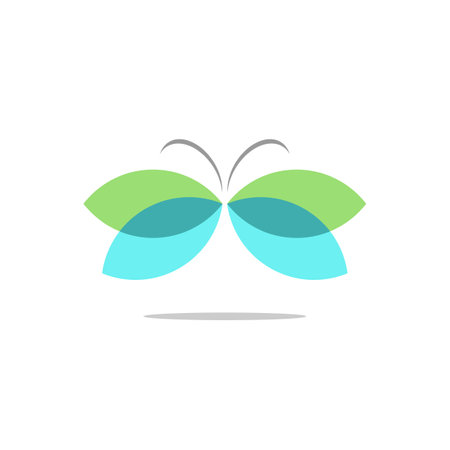 Green Butterfly Leaf Logo Template Illustration Design. Vector EPS 10.のイラスト素材