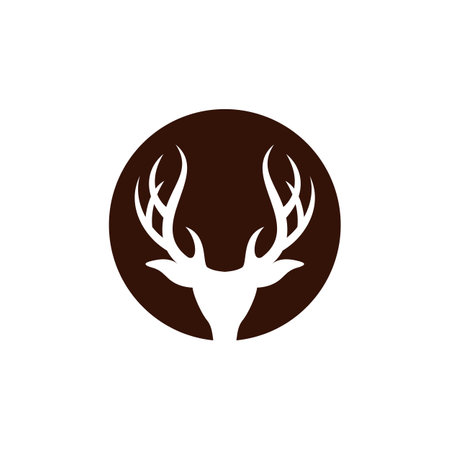 Deer Head Antlers vector Logo Template Illustration Design. Vector EPS 10.のイラスト素材