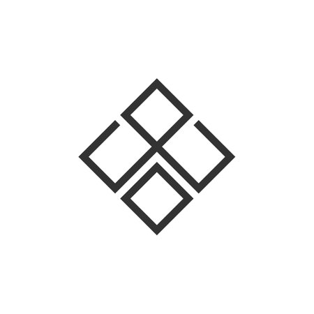 Square Line Logo Template Illustration Design. Vector EPS 10.のイラスト素材